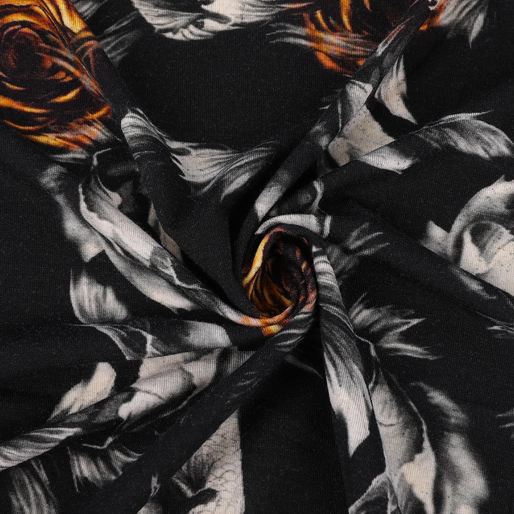 Jersey Shrink-Proof Wool Spandex Digital Printing Fabric