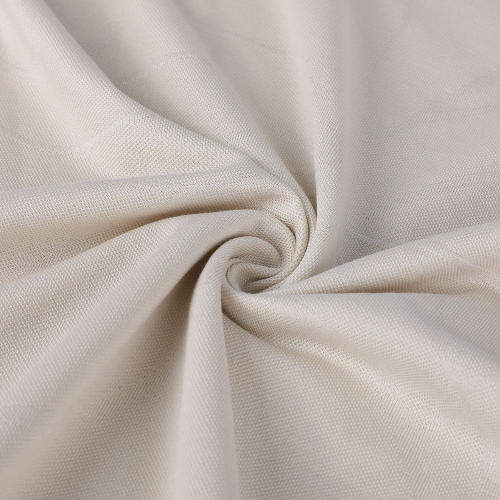 Single Jacquard Easy-Care Eco-FriendlyLuxury Glank 10/90 Mulberry Silk Sea Island Cotton Stoff