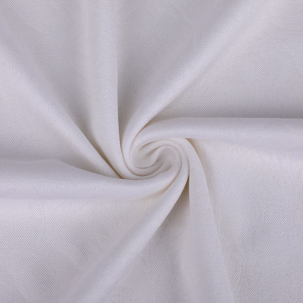 Luksus interlock jacquard hudvennlig silke strikket stoff egnet for kvinner