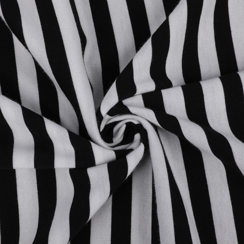 Jersey komfortabel miljøvennlig stripe dame strikket svette stoff