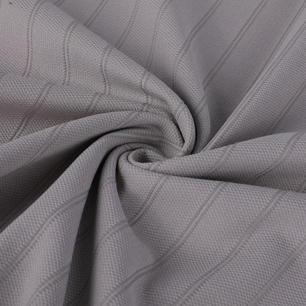 Dobbelt jacquard fuktighetsabsorpsjon og rask tørkende anti-snagging silke bomull og polyester sports fritidsstoff